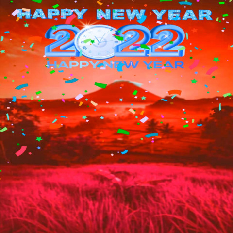 2022 CB PicsArt Editing Happy New Year Background HD Red