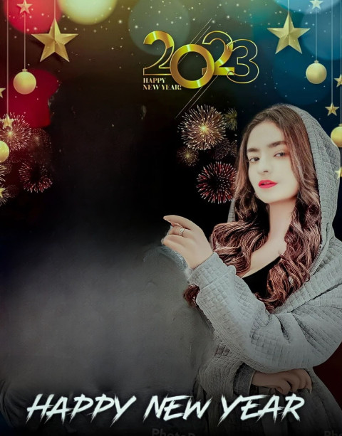 2023 Happy New Year CB Girls Editing Background