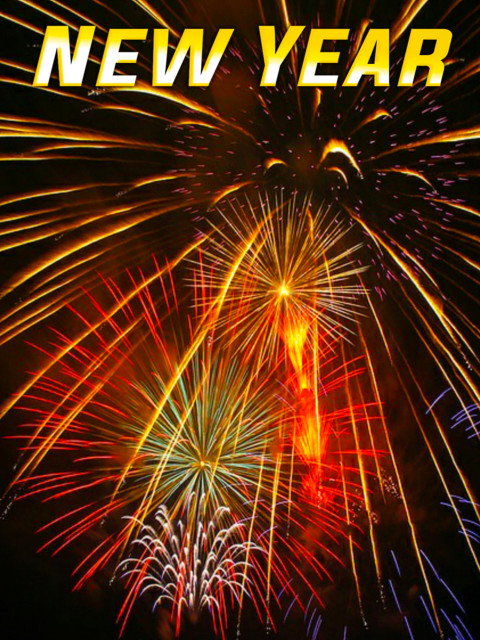 2023 Happy New Year Fireworks Background HD For CB Editing