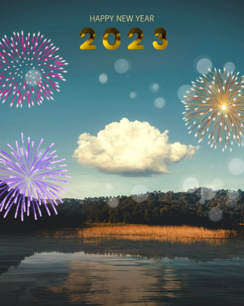 2023 Happy New Year Hd Background For Editing