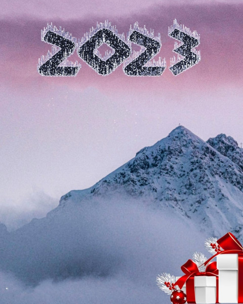 2023 Happy New Year Winter HD Editing Background