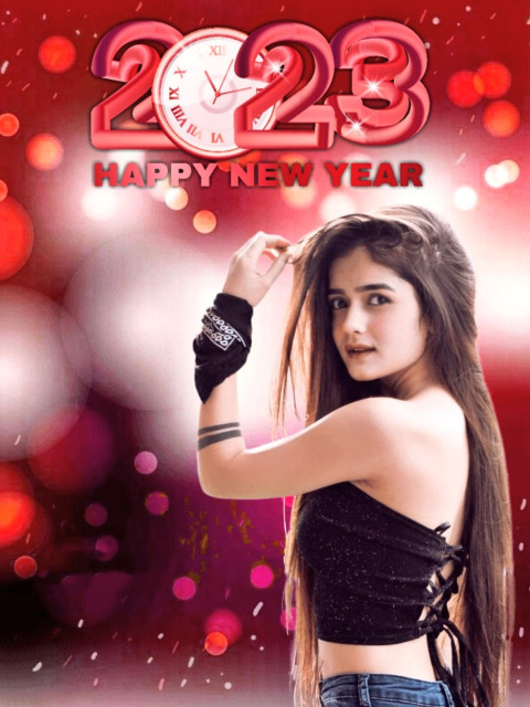 4k Happy New Year CB Background With Girl