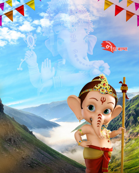 Bal Ganesh Chaturthi CB PicsArt Editing Background