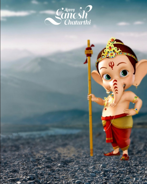 Bal Ganesh Ji CB Background For Editing New Img