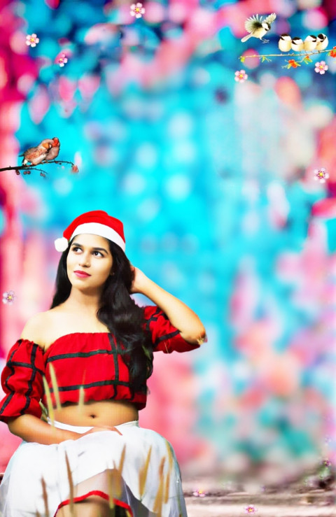 Christmas CB HD Editing Background With Girls