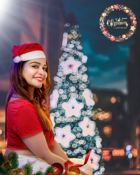 Christmas Girl Editing Background With Girl For Editing