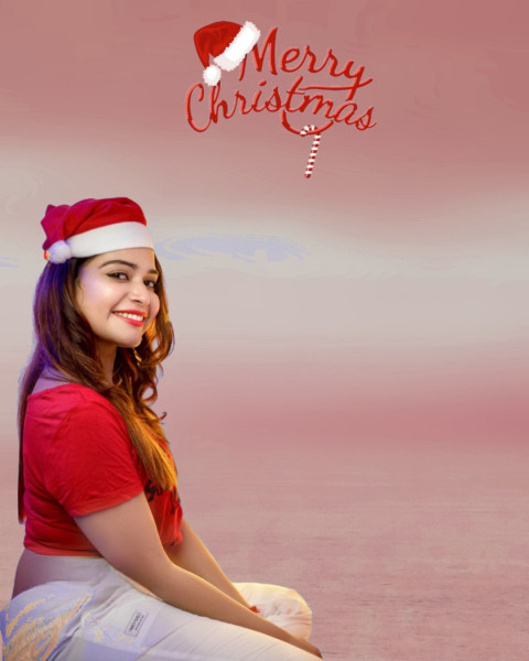 Christmas HD Editing Background With Girl