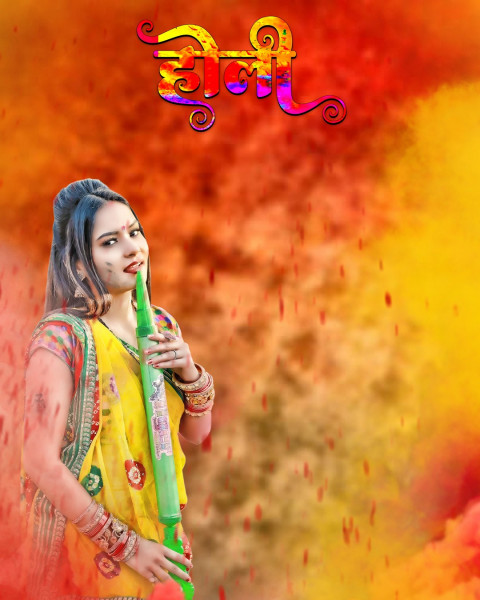 Colorful Holi Background For CB Picsart With Girls New