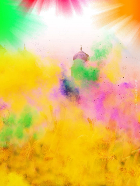 Colorful Picsart Happy Holi Editing Background