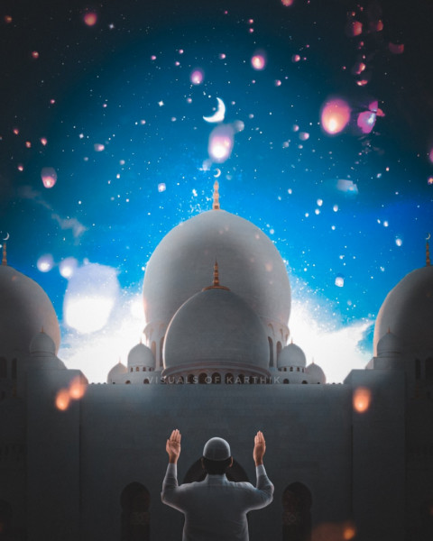 Dark Eid Mubarak CB Picsart Editing HD Background
