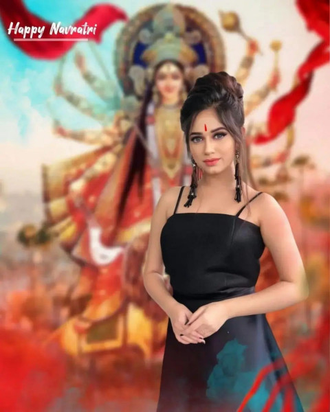 Durga Pooja Background Girl For Navratri PicsArt Editing