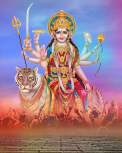 Durga Pooja Photo Editing HD Background Download New