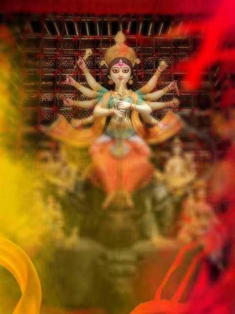 Durga Puja PicsArt Photo Editing HD Background