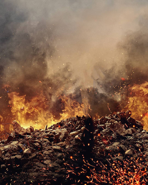 Fire Viral Editing Background For CB Photoshop