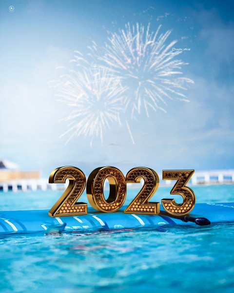 Fireworks 2023 Happy New Year Backgrounds HD For Editing