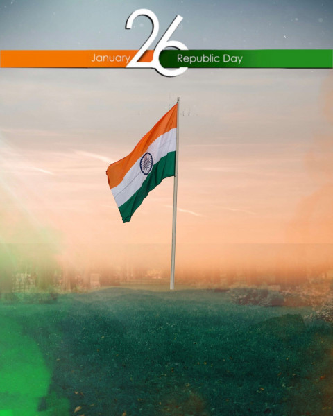 Flag Happy Republic Day CB Editing Background for Picsart & Photoshop