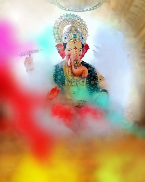 Ganesh Ji Color Smoke CB Editing Background Download Img