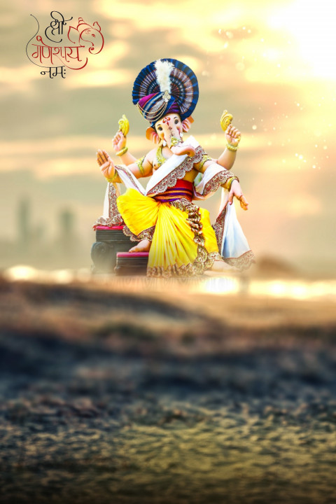 Ganpati Bappa Morya Chaturthi CB PicsArt Editing Background Pic