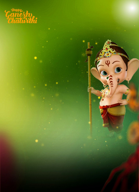 Ganpati Bappa Morya Ganesh Chaturthi CB Editing HD Background