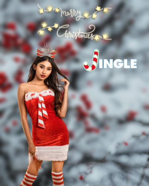Girl Picsart Christmas HD Backgrounds Edit