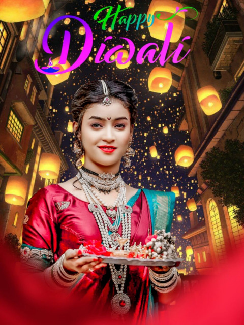 Happy Diwali PicsArt Editing With Girls Background Download Free