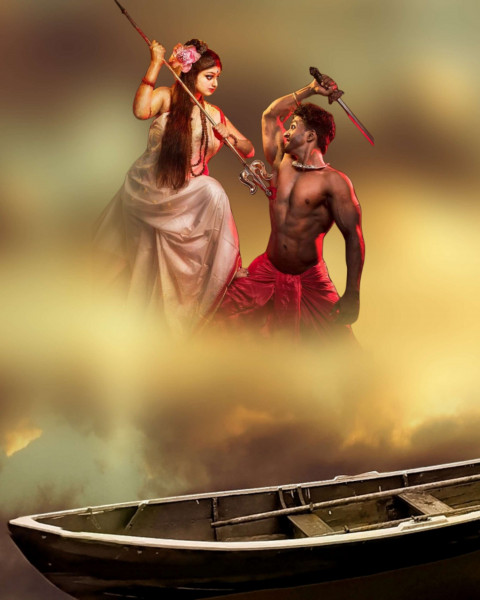 HAppy Durga Pooja Photo Editing PicsArt Background Full HD