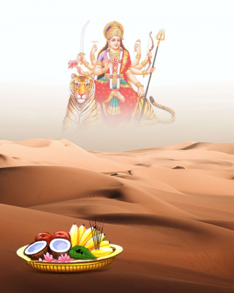 HAppy Durga Pooja Photo Editing PicsArt Background HD