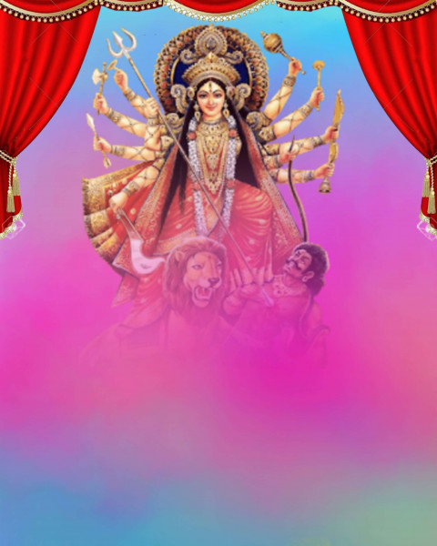 Happy Durga Pooja PicsArt Background For Photo Editing HD