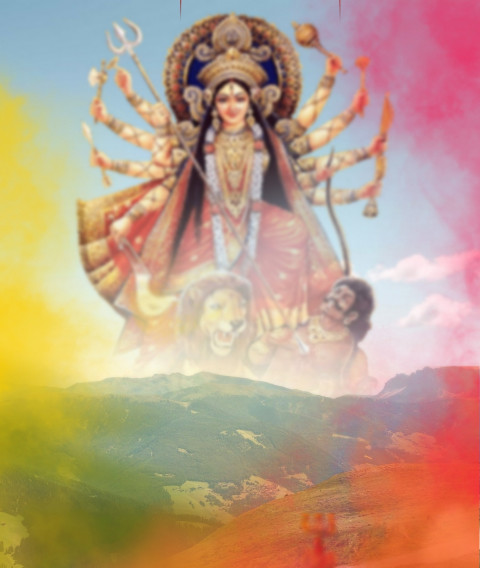 Happy Durga Pooja PicsArt Background For Photo Editing Img