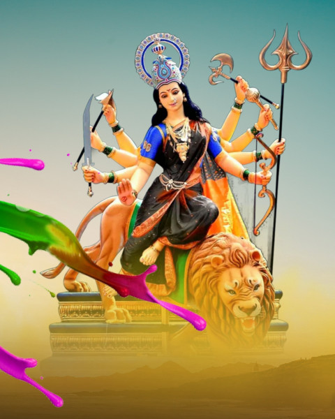 Happy Durga Puja Navratri Editing Background For CB