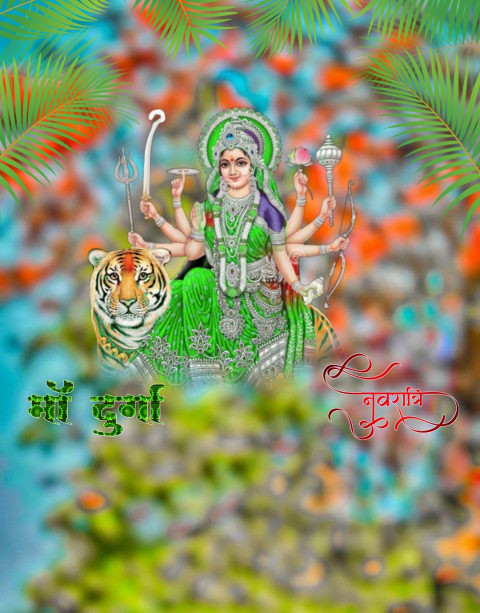Happy Dussehra Navratri Durga Ji Editing Background for Photoshop