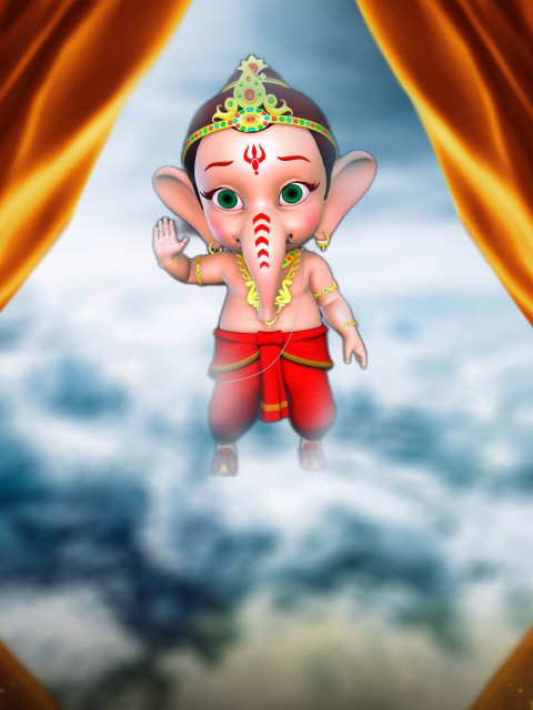 Happy Ganesh Chaturthi Sky CB Editing Background New Download