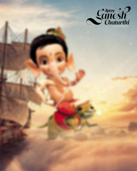 Happy Ganesh HD Background For Cb Photoshop Editing