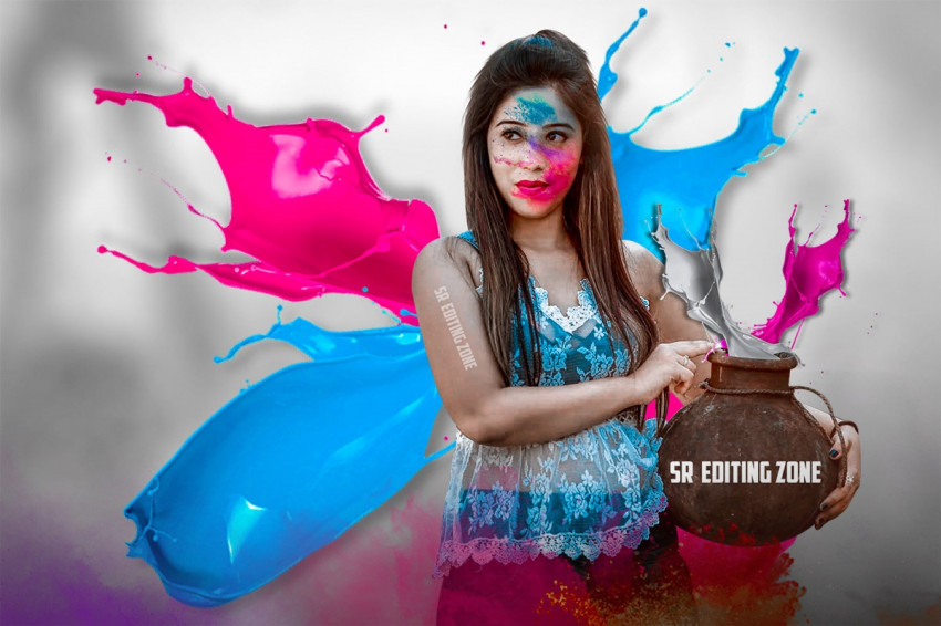Happy Holi Colorful Background For Picsart & Photoshop Photo Editing
