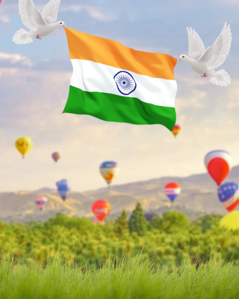 Happy Independence Day Background For Picsart Editing Wallpaper