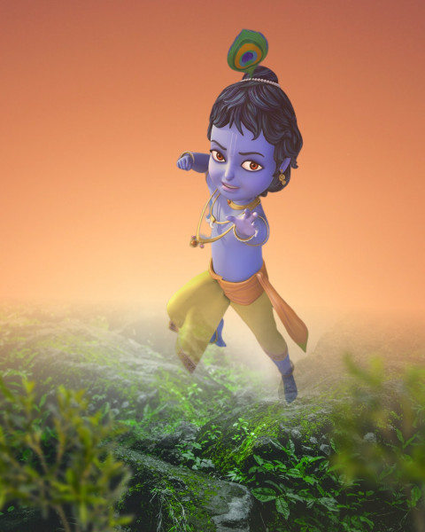 Happy Janmashtami CB Background For Photoshop Photo Editing Free