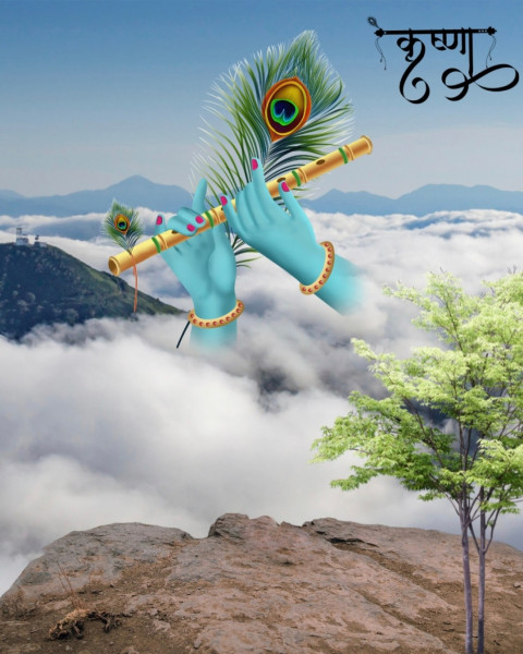 Happy Janmashtami HD Background For CB Picsart Photo Editing