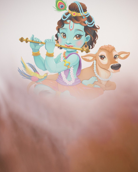 Happy Janmashtami Photo Editing CB PicsArt Background HD Image