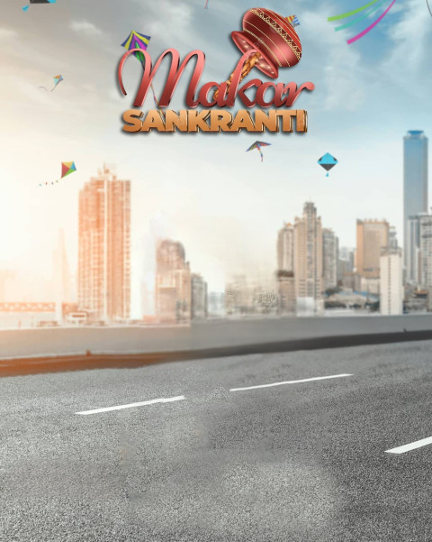 Happy Makar Sankranti CB Editing Background