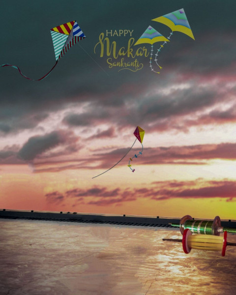 Happy Makar Sankranti Photo Editing Background For Picsart & CB