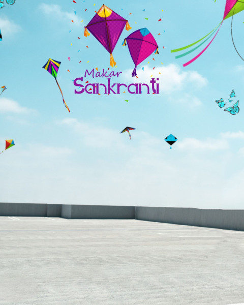 Happy Makar Sankranti Photoshop Background