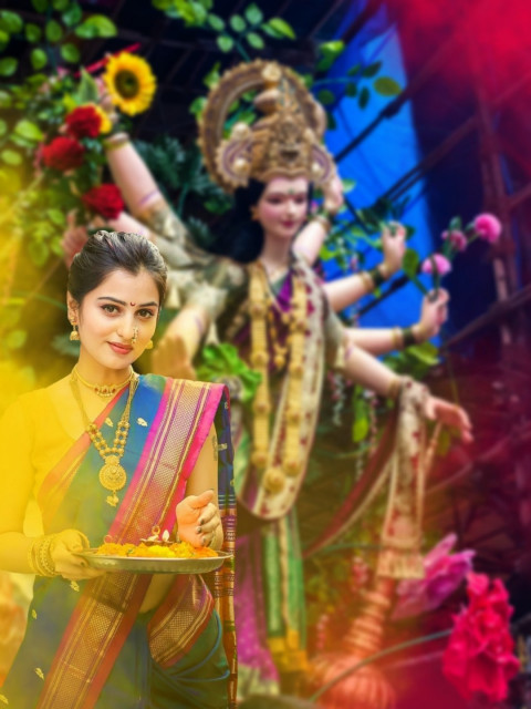 Happy Navratri HD Background For PicsArt Photo Editing New