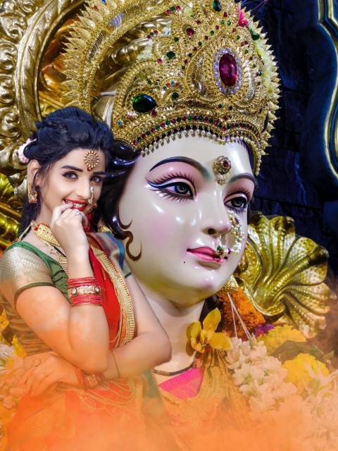 Happy Navratri HD Background For PicsArt Photo Editing Pics
