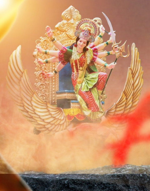 Happy Navratri Maa Durga Puja CB PicsArt Editing Background