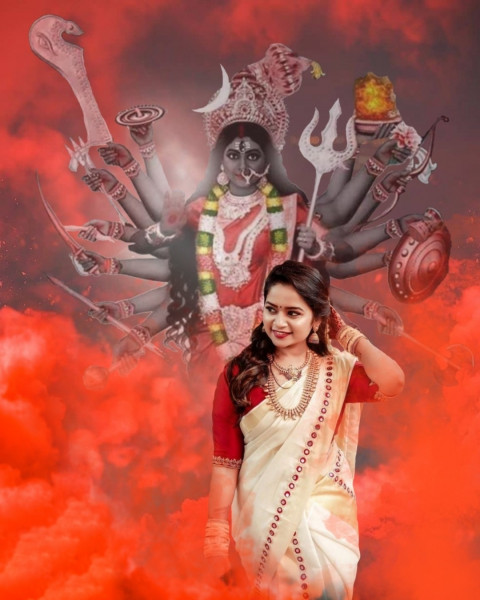 Happy Navratri Maa Durga Puja CB PicsArt Editing Background