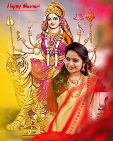 Happy Navratri Photo Editing Background Girl For Photoshop Free