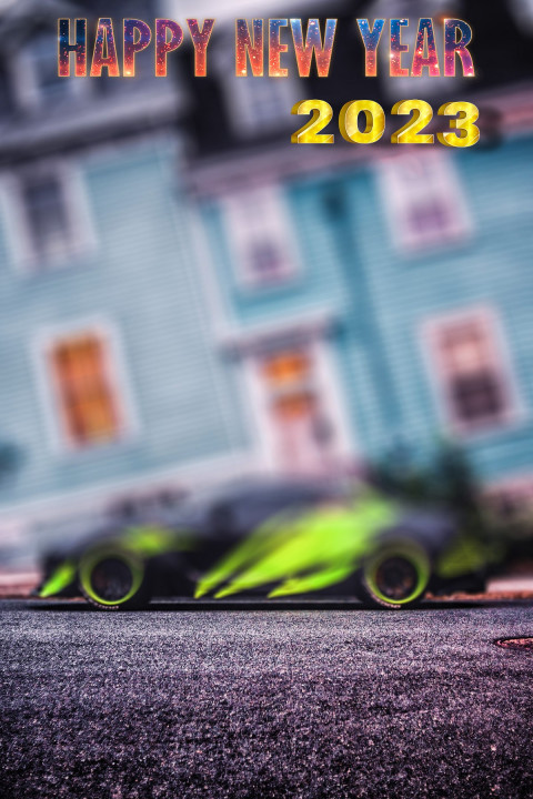 Happy Near Year 2023 Road CB Background For Editing New