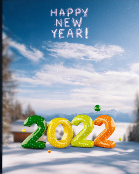 Happy New Year 2022 Background CB Photoshop Editing HD