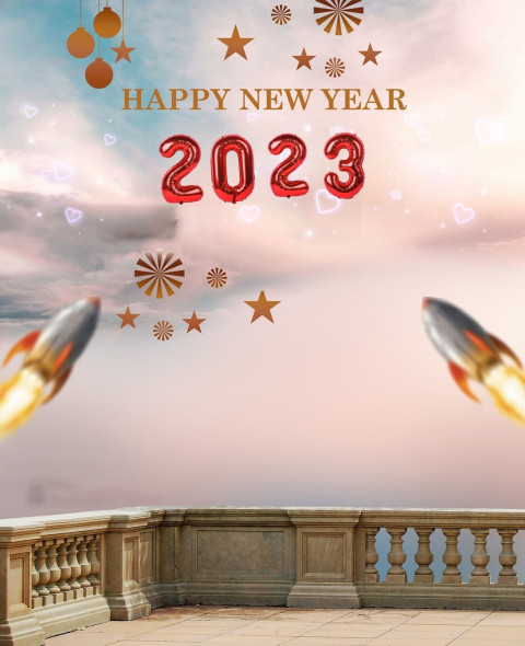 Happy New Year 2023 Editing Background Full HD