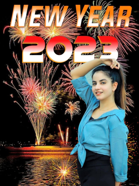 Happy New Year Girl Editing HD CB Background
